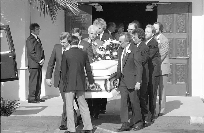 Karen Carpenter's funeral took place on 8th February 1983. Picture: Alamy
